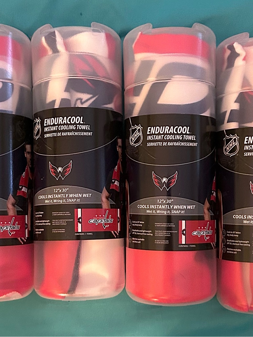 Four Wincraft Enduracool NHL “Washington Capitals” Cooling Towels NWT
